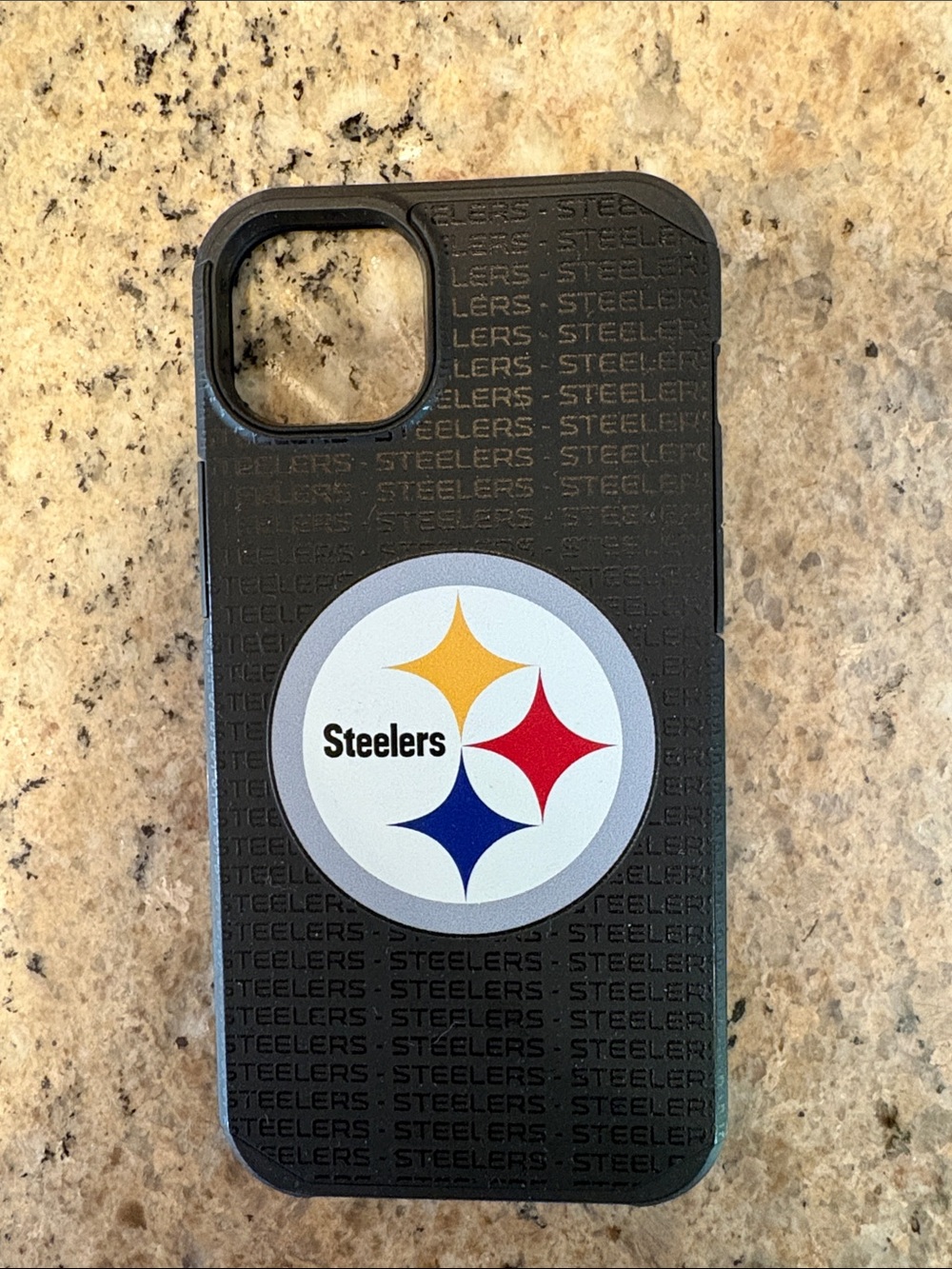 Pittsburgh Steelers Black Protective Phone Case with Team Logo